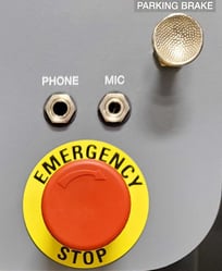 Emergency stop button in the cockpit of a Redibrd AATD