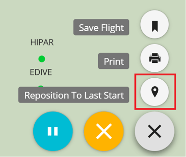 Reposition To Last Start icon highlighted