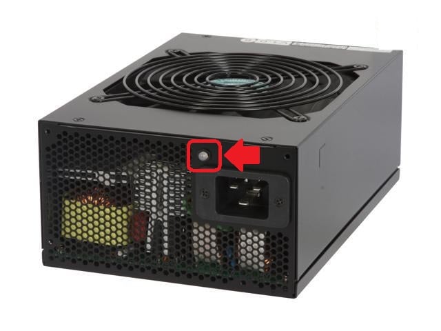 Silverstone Power Supply with Status Light Highlighted