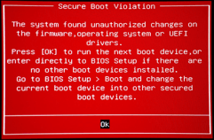 [Bug Fix] Secure Boot Violation Error